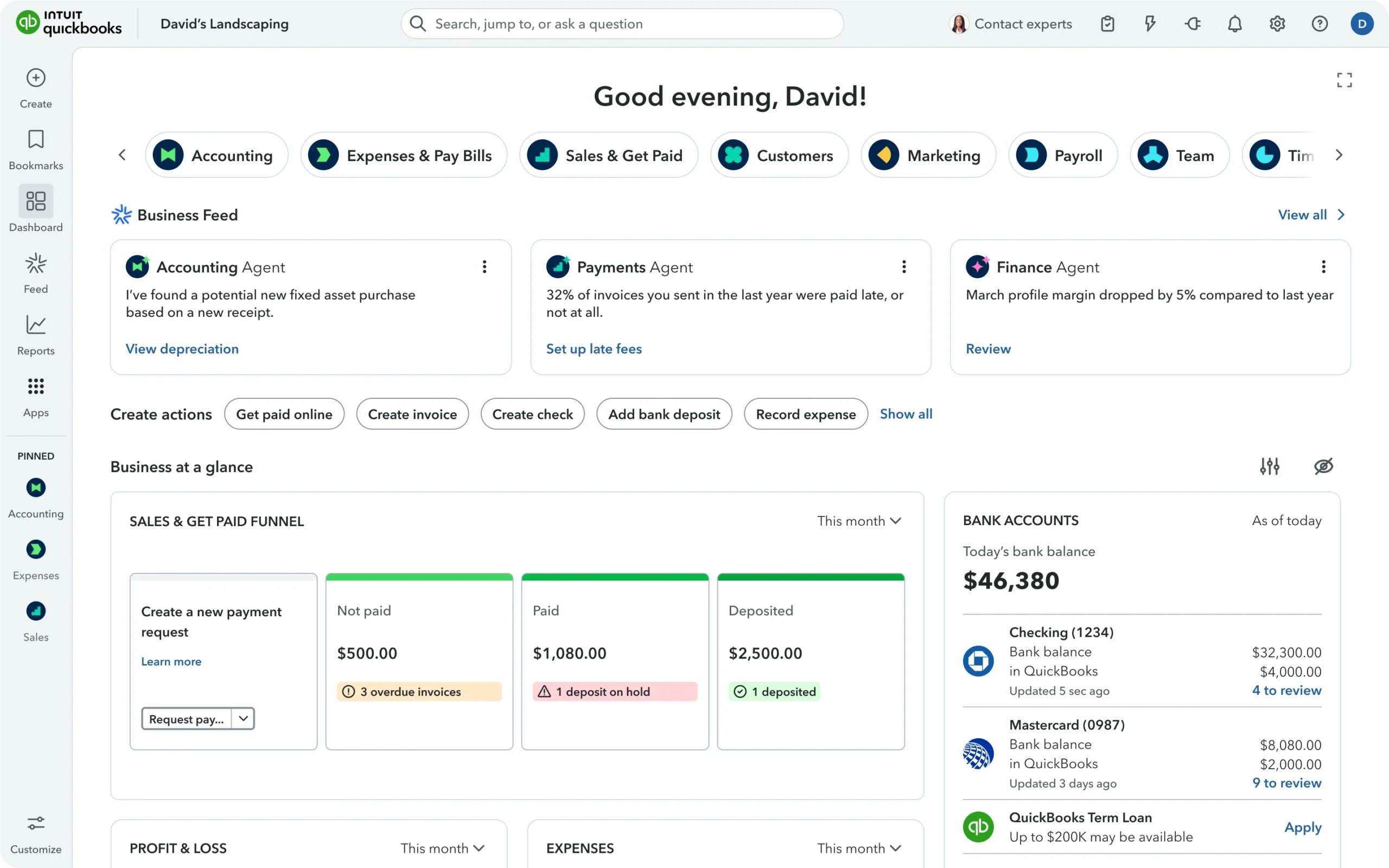 QBdashboard quickbooks support